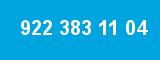 922 383 11 04 922 383 11 04